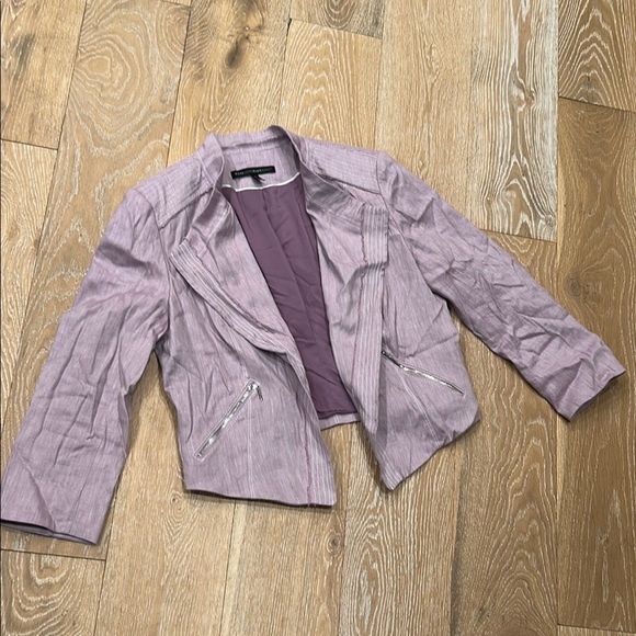 White House Black Market Linen Blend Moto Jacket - Picture 5 of 9